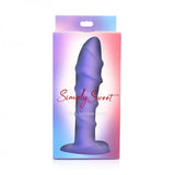 Curve Toys Simply Sweet 7" Swirl Silicone Dildo - Purple