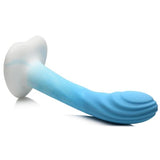 Curve Toys Simply Sweet 7" Rippled Silicone Dildo - Blue/white