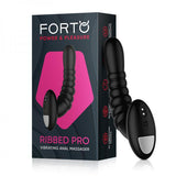 Forto Ribbed Pro Vibrating Massager Black