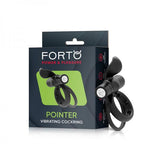 Forto Pointer Vibrating Cockring Black