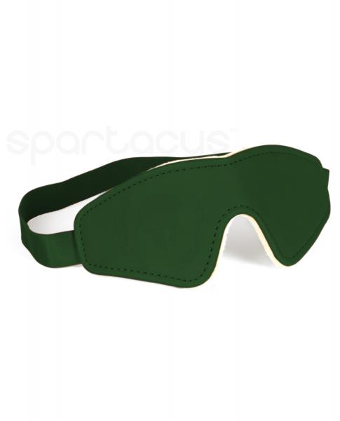 Spartacus Pu Blindfold W/plush Lining - Green