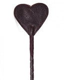 Spartacus Heart Riding Crop Brown Leather