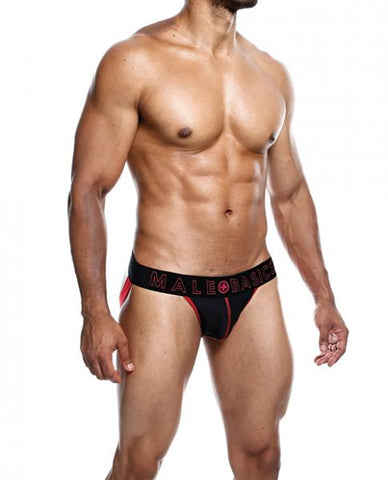 Male Basics Neon Jockstrap Red Xl