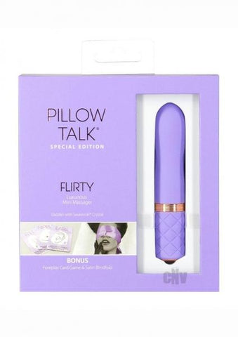 Pillow Talk Special Edition Flirty Mini Massager With Swarovski Crystal Purple