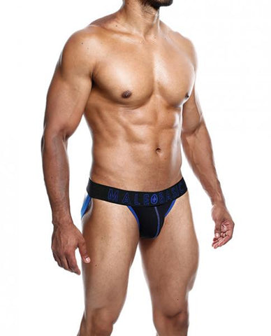 Male Basics Neon Jockstrap Royal Lg