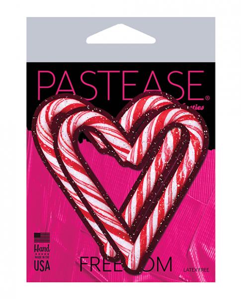 Pastease Holiday Candy Cane Heart  - Red/white O/s