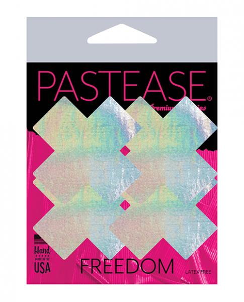 Pastease Holographic Plus X - Silver O/s Pack Of 2 Pair