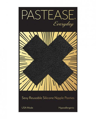 Pastease Reusable Luxury Suede Cross - Black O/s