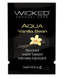 Wicked Aqua Water Based Lubricant Vanilla Bean .1oz