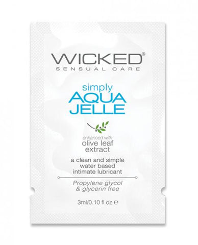 Wicked Simply Aqua Jelle Water Based Lubricant  .1oz