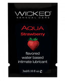 Wicked Aqua Water Based Lubricant Strawberry .1oz