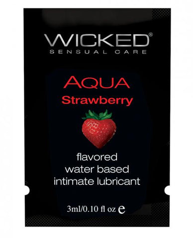 Wicked Aqua Water Based Lubricant Strawberry .1oz