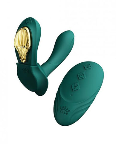 Zalo Aya Wearable Vibrator W/remote - Turquoise Green