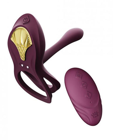 Zalo Bayek Vibrating Couples Ring W/remote - Velvet Purple