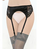 Satin & Lace Garterbelt Black Xl