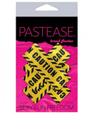 Pastease Caution Cross X Black Yellow Pasties O/S