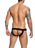 Male Basics Dngeon Cockring Jockstrap Black O/s (hanging)