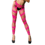 Naughty Girl Sexy Leggings Wild Mesh Design Pink O/S