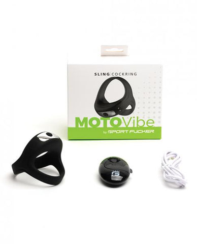 Sport Fucker Motovibe Sling Cockring W/remote - Black