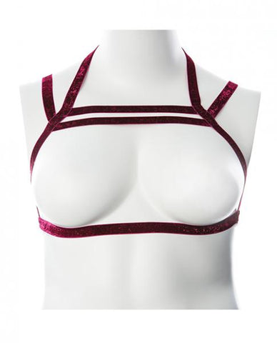 Gender Fluid Sugar Coated Harness - Xl-xxxl Raspberry Glitter