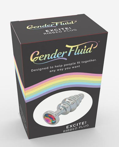 Gender Fluid Excite! Ribbed Plug - Silver