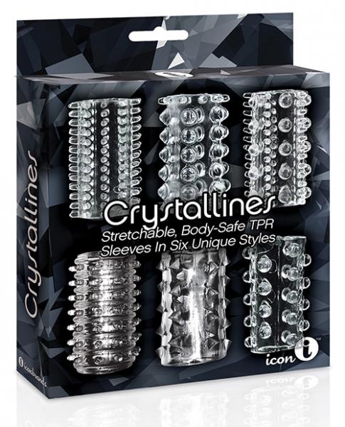 Crystalline TPR Cock Sleeve 6 Pack Clear