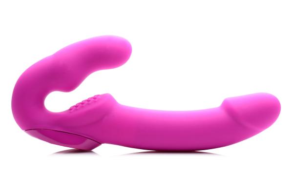 Evoke Super Charged Vibrating Strapless Strap On Pink