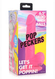 Pop Peckers Dildo W/balls 6.5 Pink