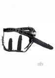 Strict Dbl Pen Strap On Harness Black