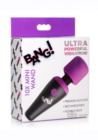 Bang 10x Vibe Mini Silicone Wand Purple