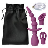 Cloud 9 Health & Wellness Anal Clitoral & Nipple Massager Kit Plum