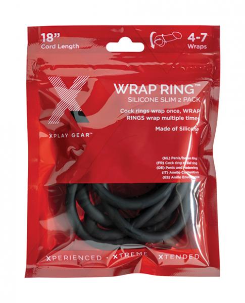 Xplay Silicone Thin Wrap Ring 18 Black