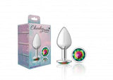 Cheeky Charms Round Rainbow Medium Silver Plug