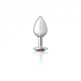 Cheeky Charms Round Rainbow Medium Silver Plug