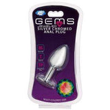 Cloud 9 Gems Silver Chromed Anal Plug Small