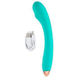 Cloud 9 G-Spot Slim 8 inches Teal Green Vibrator