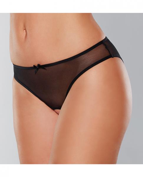 Adore Wild Nite Mesh Open Back Panty Black O/s