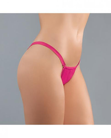 Adore Between The Cheats Wetlook Panty Hot Pink O/s