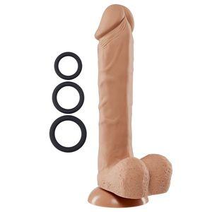 Pro Sensual Premium Silicone Dong 9 inch with 3 C-Rings