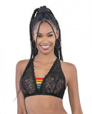 Pride Lace Rainbow Strappy Top Black O/s