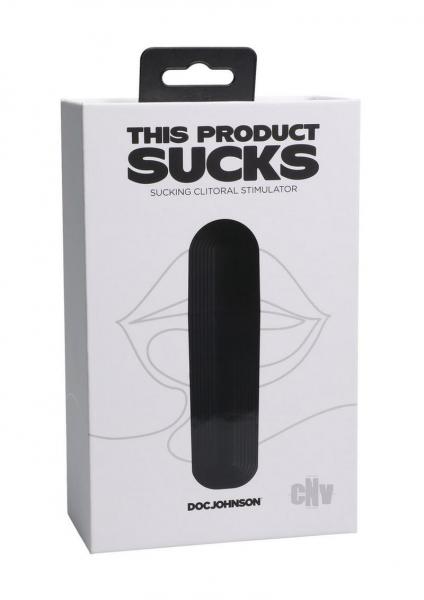 This Product Sucks Rechargeable Silicone Lipstick Sucking Clitoral Stimulator Black