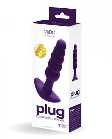 Vedo Plug Rechargeable Anal Plug  - Purple