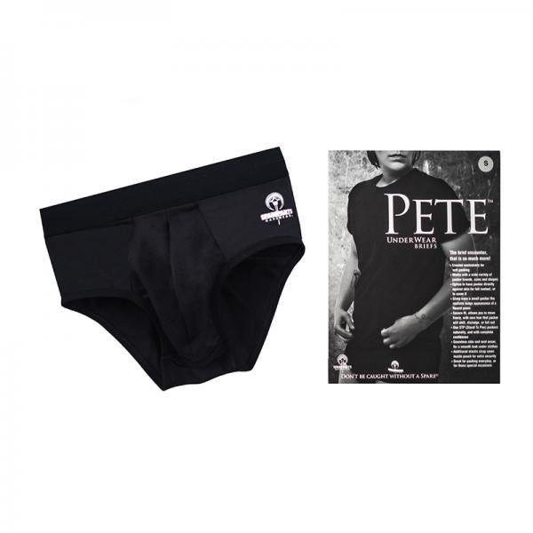 Spareparts Pete Briefs Nylon Packing Underwear Black Size S