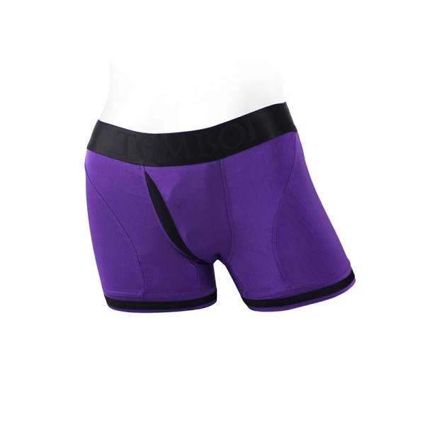 Spareparts Tomboii Nylon Boxer Briefs Harness Purple/black Size S