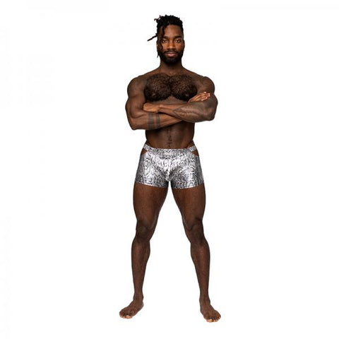 Male Power S'naked Pouch Short Silver/black S