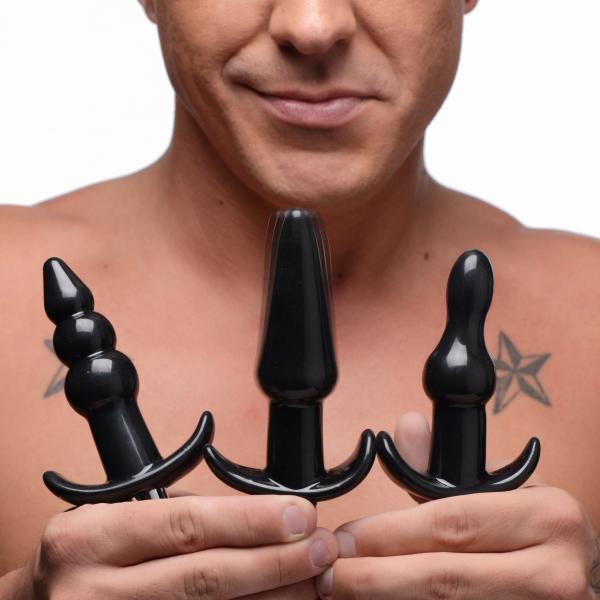 Thrill Trio Anal Plug Set Black