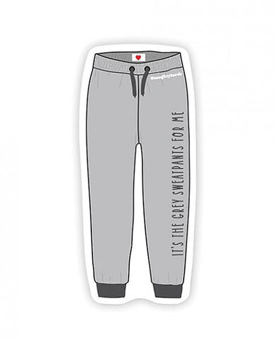 Grey Sweatpants Naughty Sticker - Pack Of 3