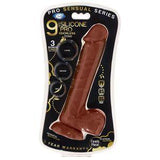 Pro Sensual Premium Silicone Dong Brown 9 inches with 3 C-Rings