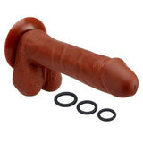 Pro Sensual Premium Silicone Dong Brown 9 inches with 3 C-Rings