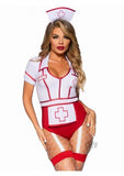 Nurse Feelgood 2pc Md Red/wht